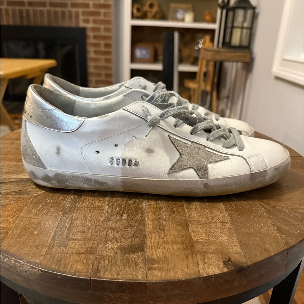 Golden Goose Super-star Mixed Leather Sneakers 45/12 - Picture 6 of 15
